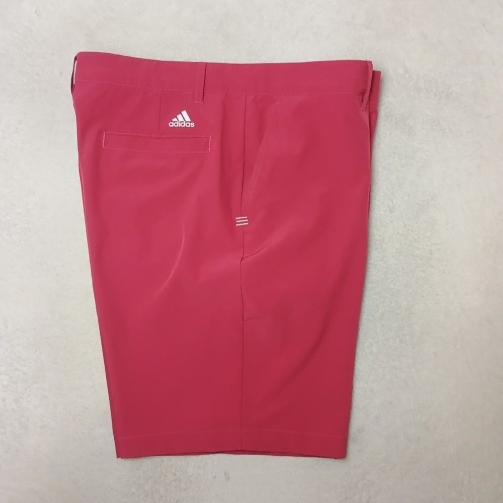 Adidas Shorts Mens 36 Pink 9" Golf 365 Performance Stretch Pockets Tennis Work